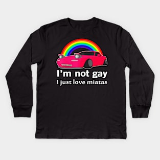 I Not Gay I Just Love  LGBT Lesbian Pride Kids Long Sleeve T-Shirt